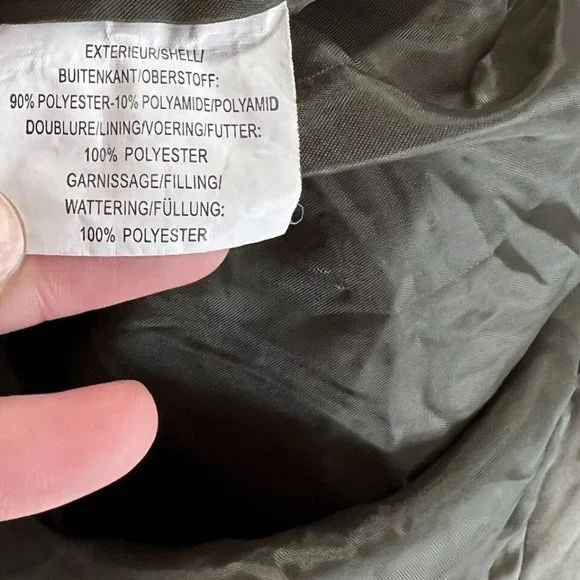Gabriella Vicenza (Italy) Quilted Collar Military Jacket Army (Pas De Calais) LG